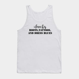 Boots, Tattoos and Dress Blues Tank Top